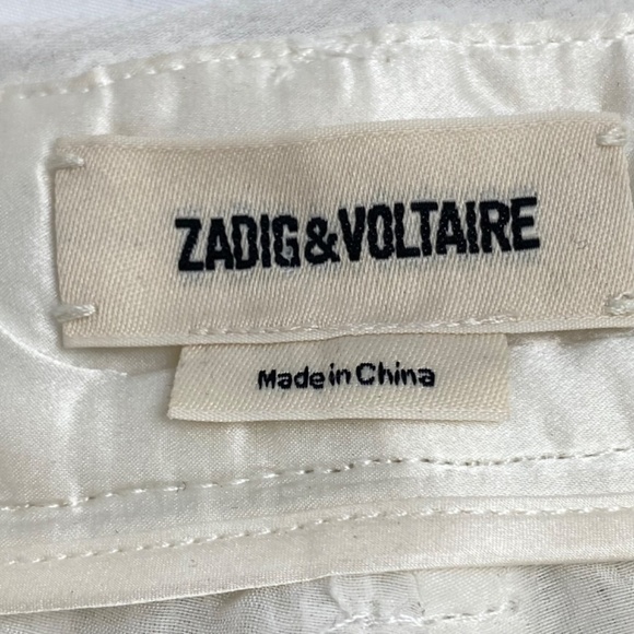 ZADIG & VOLTAIRE - Storm Sequin Short in White Size 34 - Picture 6 of 7